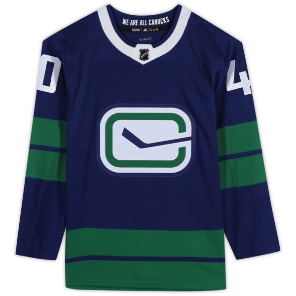 Elias Pettersson Vancouver Canucks Autographed Blue Alternate Adidas Authentic Jersey - Image 2