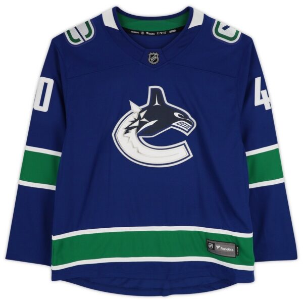 Elias Pettersson Vancouver Canucks Autographed Blue Alternate Fanatics Breakaway Jersey - Image 2