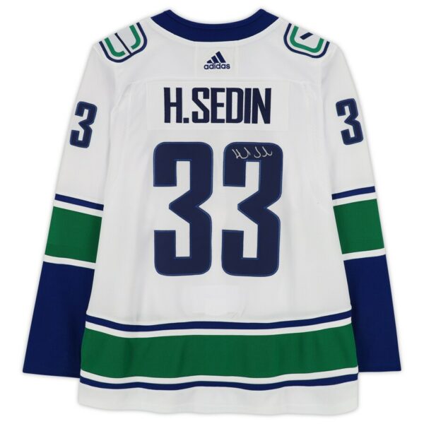 Henrik Sedin Vancouver Canucks Autographed White Adidas Authentic Jersey