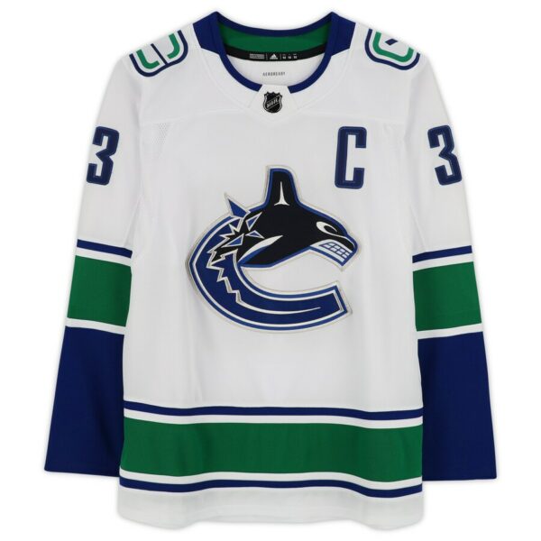 Henrik Sedin Vancouver Canucks Autographed White Adidas Authentic Jersey - Image 2