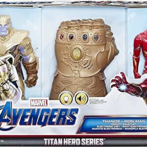 Marvel Avengers: Endgame - Infinity Gauntlet Electronic Fist with Thanos and Iron Man Action Figures