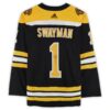 Jeremy Swayman Boston Bruins Autographed adidas Home Authentic Jersey