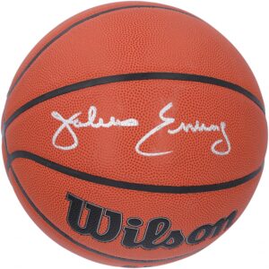 Julius Erving Philadelphia 76ers Autographed Wilson Authentic Series Indoor/Outdoor Basketball