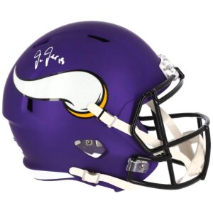 Justin Jefferson Minnesota Vikings Autographed Riddell Speed Replica Helmet