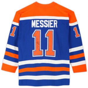 Mark Messier Edmonton Oilers Autographed Blue Mitchell & Ness Replica Jersey