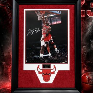 Michael Jordan Autographed Chicago Bull Framed 16x20 Photo