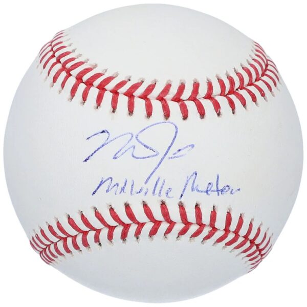 Mike Trout Los Angeles Angels Autographed Baseball with "Millville Meteor" Inscription