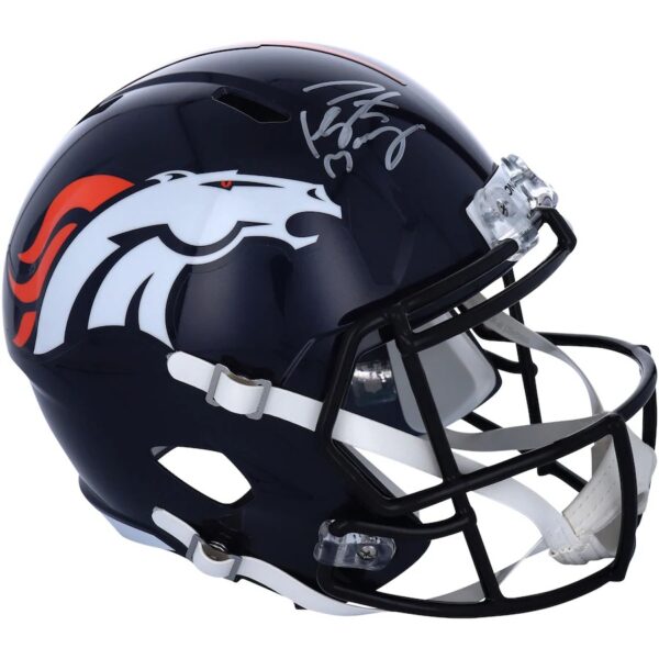 Peyton Manning Denver Broncos Autographed Riddell Speed Replica Helmet