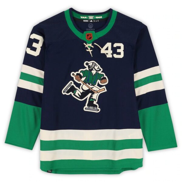 Quinn Hughes Vancouver Canucks Autographed 2022-23 Reverse Retro Adidas Authentic Jersey - Image 2
