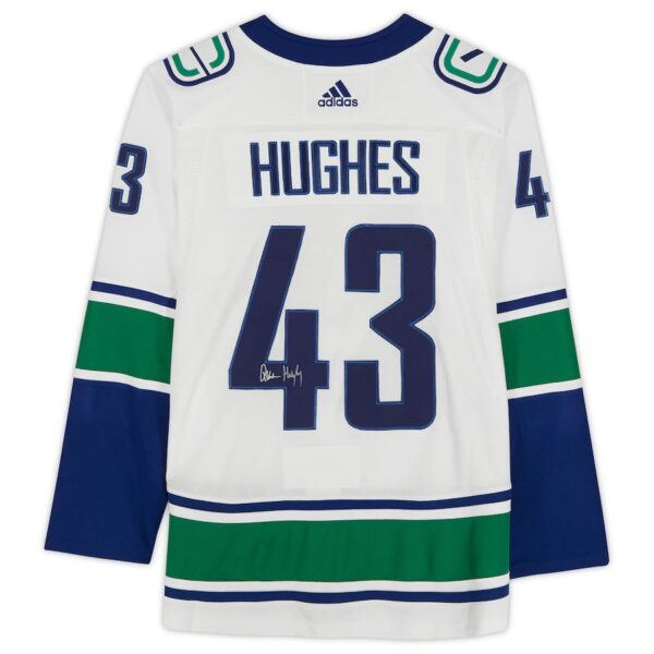 Quinn Hughes Vancouver Canucks Autographed adidas White Adidas Authentic Jersey