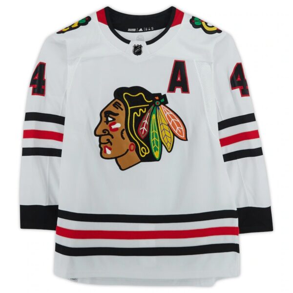 Seth Jones Chicago Blackhawks Autographed White Adidas Authentic Jersey - Image 2