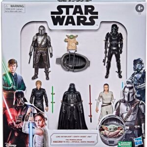 Star Wars Action Figure Set of 6 Darth Vader / Luke /Mandalorian / Grogu 6 In