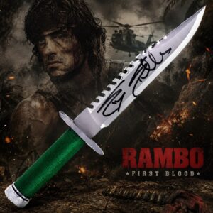Sylvester Stallone Autographed Rambo first Blood Knife