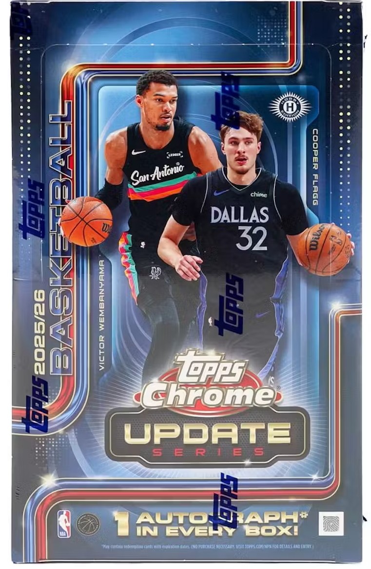 2025/26 Topps Chrome Update Series Basketball Hobby Box - Image 2