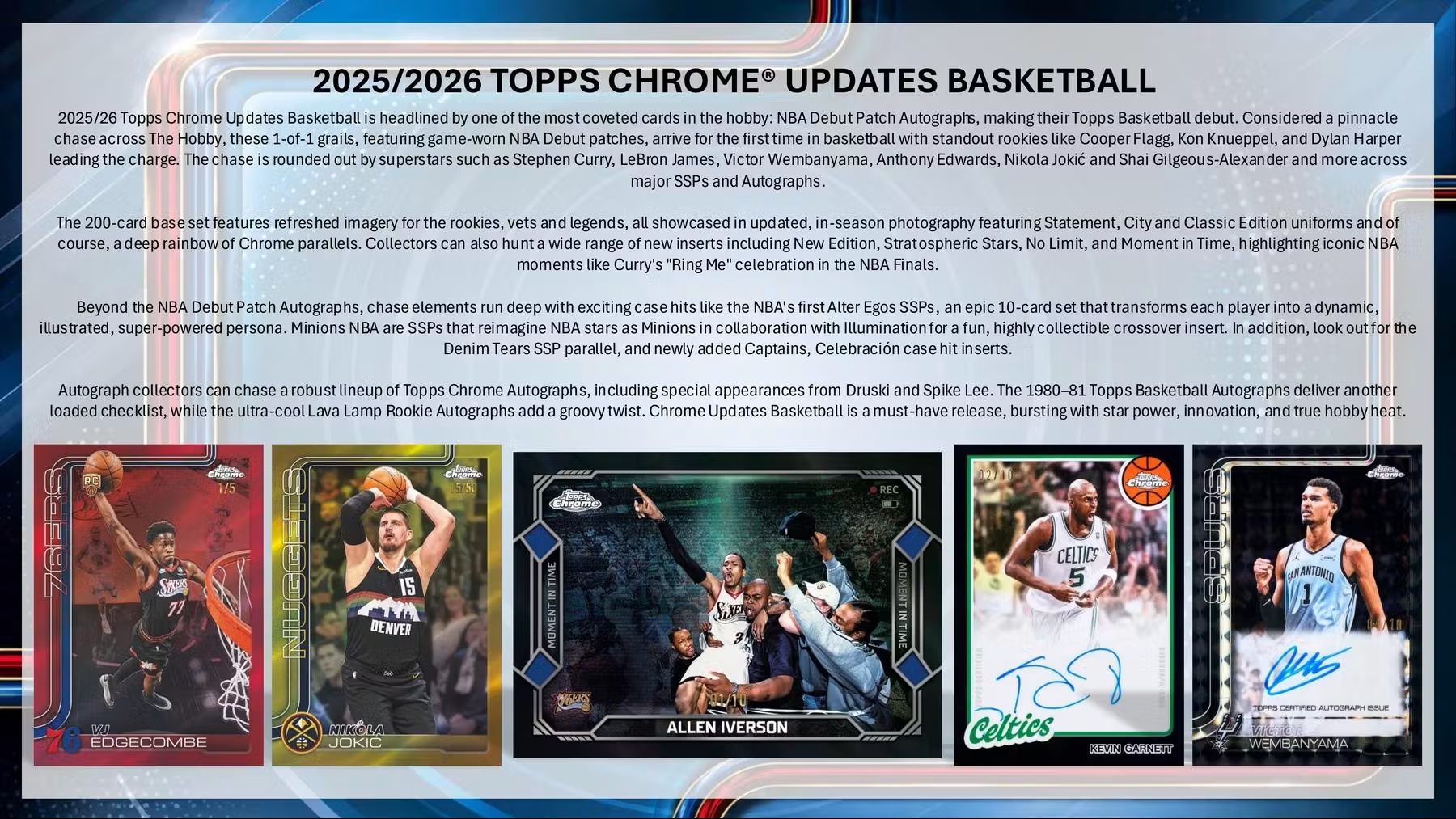 2025/26 Topps Chrome Update Series Basketball Hobby Box - Image 3
