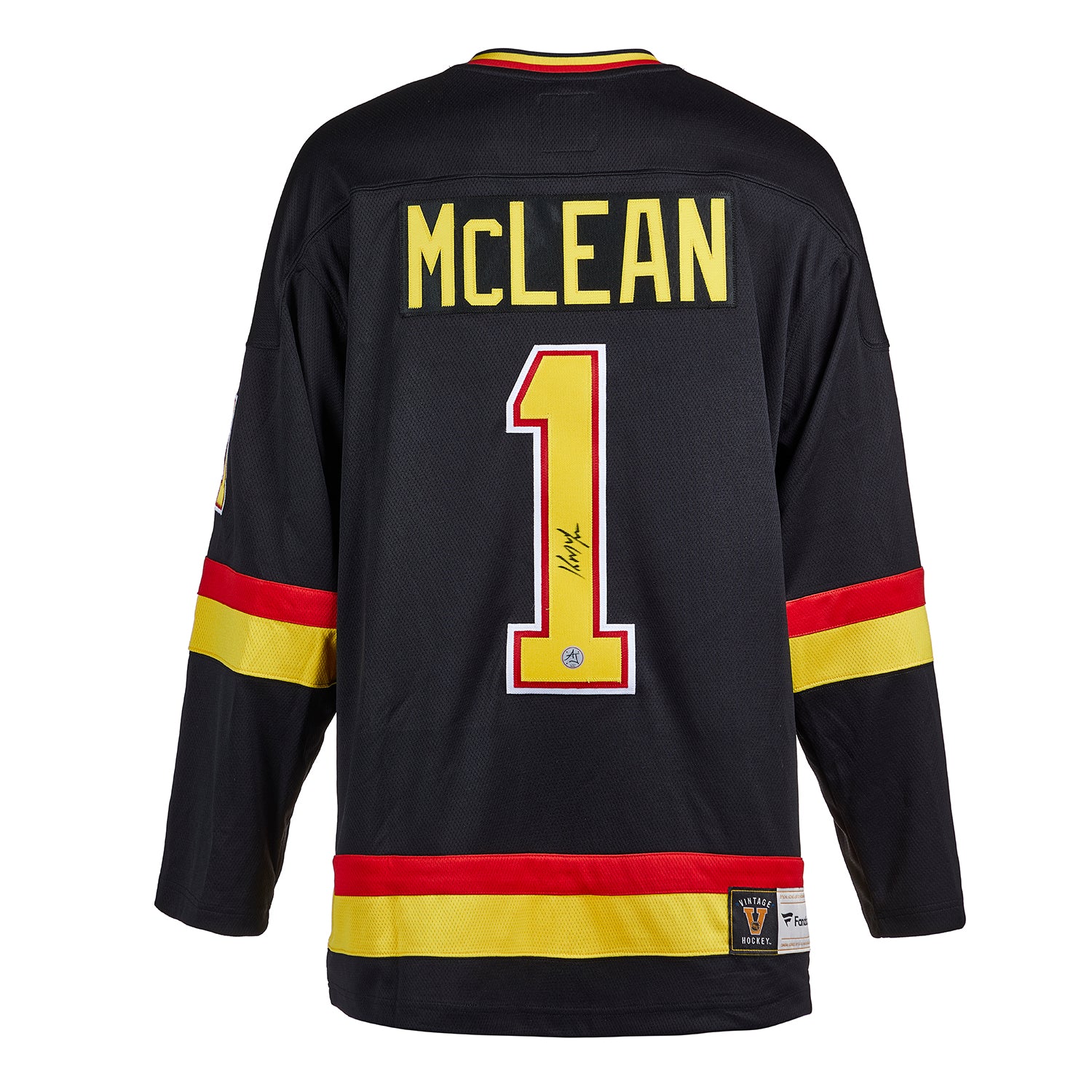 Kirk McLean Vancouver Canucks Autographed Retro Fanatics Jersey Canada Pop Culture and Sports Collectibles