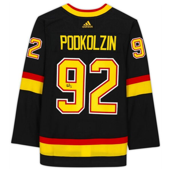 Vasily Podkolzin Black Vancouver Canucks Autographed adidas Alternate Authentic Jersey