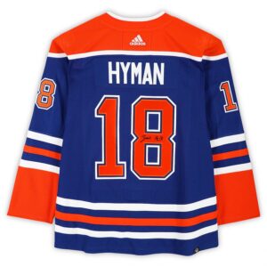 Zach Hyman Edmonton Oilers Autographed Royal Adidas Authentic Jersey