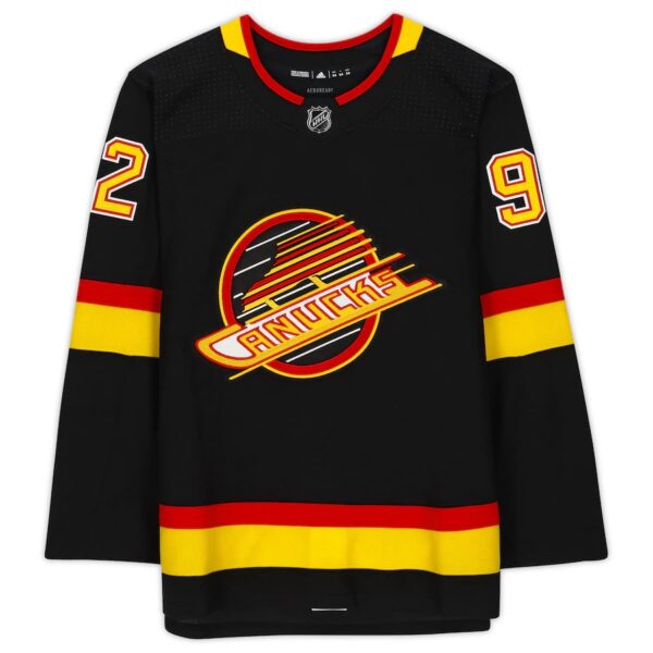 Vasily Podkolzin Black Vancouver Canucks Autographed adidas Alternate Authentic Jersey - Image 2
