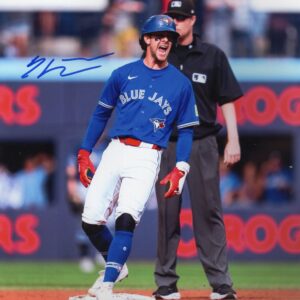 Ernie Clement Toronto Blue Jays Blue Jersey Autographed 8x10 Photo