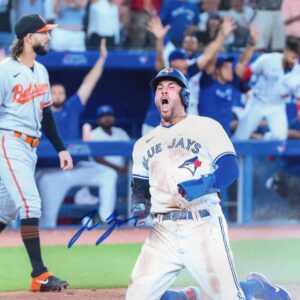 George Springer Toronto Blue Jays Sliding into Home Autographed 8x10 Photo