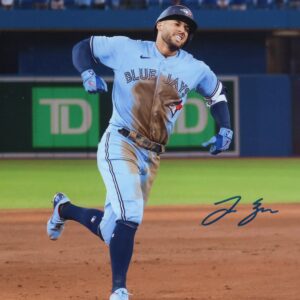 George Springer Toronto Blue Jays Rounding The Bases Autographed 8x10 Photo