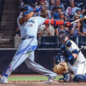 Vlad Guerrero Jr Toronto Blue Jays Taking A Swing Autographed 8x10 Photo