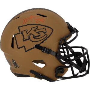 Travis Kelce Kansas City Chiefs Autographed Riddell 2023 Salute to Service Speed Replica Helmet
