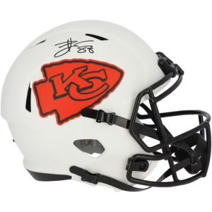 Travis Kelce Kansas City Chiefs Autographed Riddell Lunar Eclipse Alternate Speed Replica Helmet