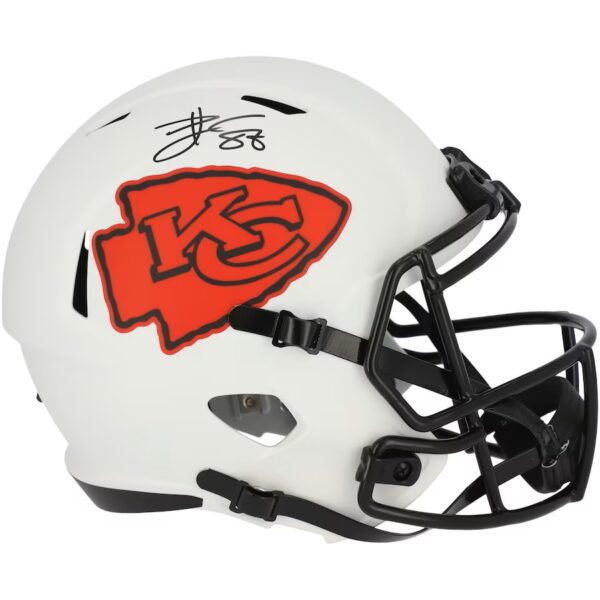 Travis Kelce Kansas City Chiefs Autographed Riddell Lunar Eclipse Alternate Speed Replica Helmet