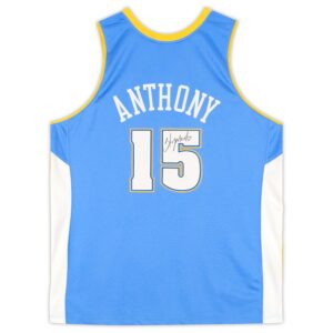 Carmelo Anthony Denver Nuggets Autographed Light Blue Mitchell & Ness 2003-04 Authentic Jersey