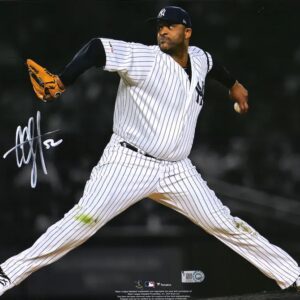 CC Sabathia New York Yankees Autographed 11" x 14" Final Start Throwing Spotlight Photograph