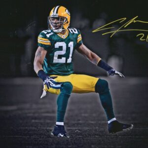 Charles Woodson Green Bay Packers Autographed 11" x 14" Green Jersey Spotlight Photograph