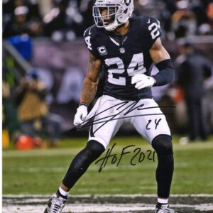 Charles Woodson Las Vegas Raiders Autographed 8" x 10" Stance Photograph with "HOF 2021" Inscription