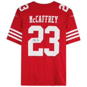 Christian McCaffrey San Francisco 49ers Autographed Scarlet Nike Limited Jersey