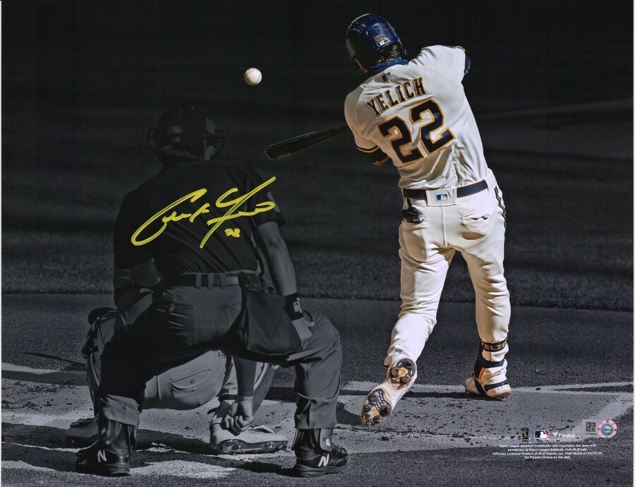 Christian Yelich Milwaukee Brewers Autographed 11" x 14" Spotlight Photograph
