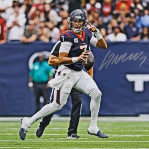 C.J. Stroud Houston Texans Autographed 8" x 10" Pointing Downfield vs. Saints Photograph