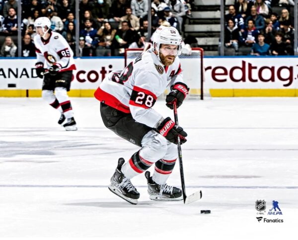 Claude Giroux Ottawa Senators Unsigned Maneuvering the Puck Photograph