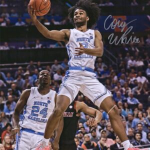 Coby White North Carolina Tar Heels Autographed 16" x 20" Finger Roll Photograph