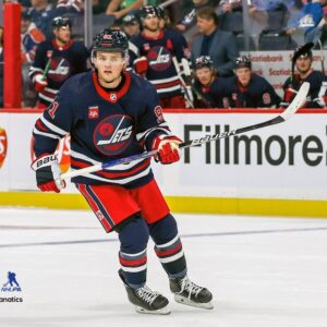 Cole Perfetti Winnipeg Jets Unsigned Skates for the Next Play Photograph