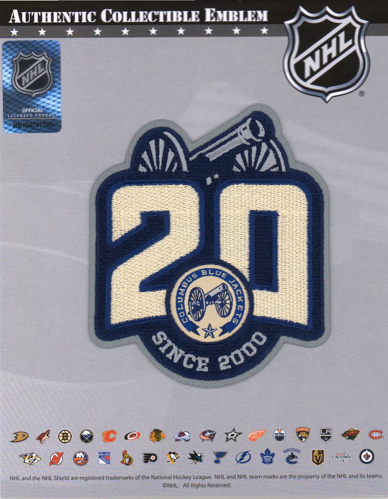 Columbus Blue Jackets Unsigned 2020-21 25th Anniversary Season National Emblem Jersey Patch