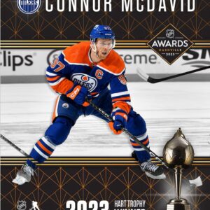 Connor McDavid Edmonton Oilers Unsigned 2023 Hart Trophy Winner Stylized Photograph