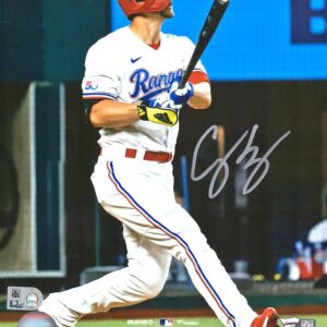 Corey Seager Texas Rangers Autographed 8" x 10" Hitting Photograph