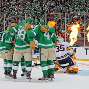 Dallas Stars Unsigned 2020 NHL Winter Classic Goal Celebration Photograph
