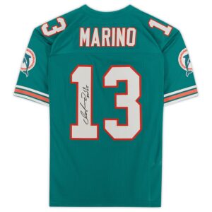 Dan Marino Miami Dolphins Autographed Aqua Mitchell & Ness Authentic Jersey with "HOF 05" Inscription