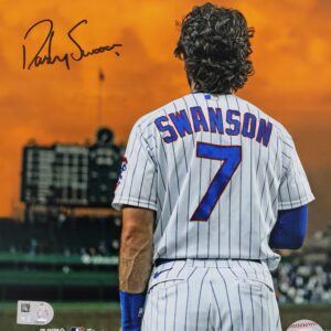 Dansby Swanson Chicago Cubs Autographed 8" x 10" Standing Under Sunset Photograph