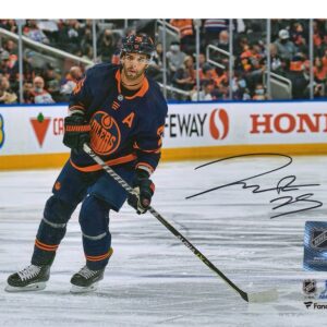 Darnell Nurse Edmonton Oilers Autographed 16" x 20" Navy Alternate Jersey Photograph