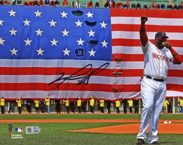 David Ortiz Boston Red Sox Autographed 8" x 10" Boston Strong Speech Photograph