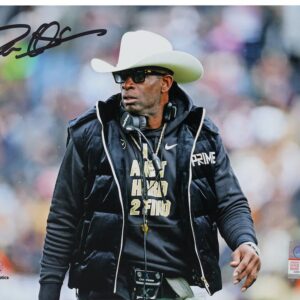 Deion Sanders Colorado Buffaloes Autographed 8" x 10" Cowboy Hat on Sideline Photograph