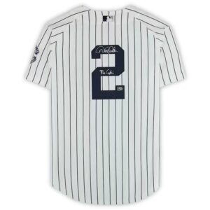 Derek Jeter New York Yankees Autographed White Mitchell & Ness 2014 Authentic Jersey with "The Captain" Inscription